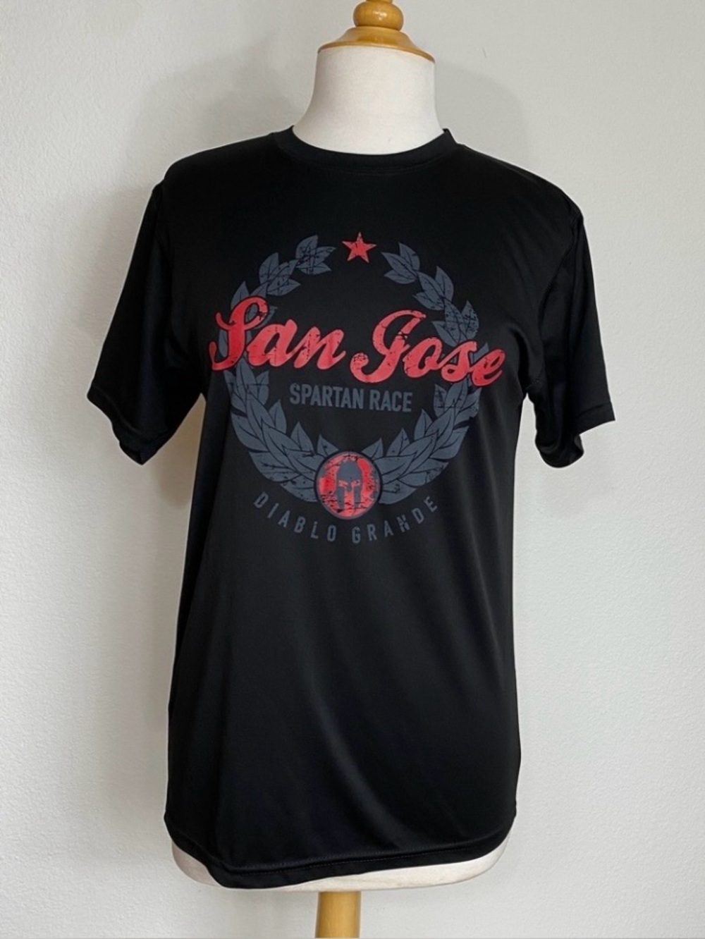 Unisex Black Spartan Race 2018 San Jose Diablo Grande Crew T-Shirt Size Small